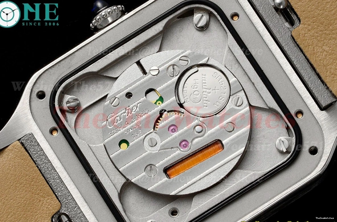 Dumont Santos Silver RG Quartz AF Dial Red SA 0408